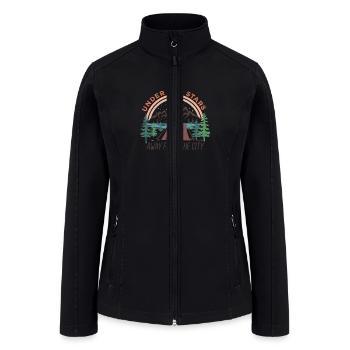 UNDER THE STARS AWAY FROM THE CITY - Women’s Soft Shell Jacket - black - Front