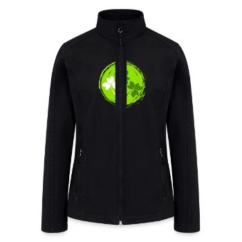 Shamrock Design - Women’s Soft Shell Jacket - black - Front