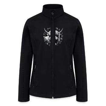 Highland Cattle Majesty - Women’s Soft Shell Jacket - black - Front