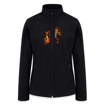 fire skull - Women’s Soft Shell Jacket - black - Front