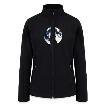 Wolf Howling At Full Moon - Women’s Soft Shell Jacket - black - Front