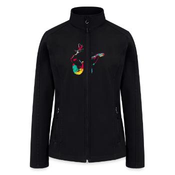 Punk Cat Guitarist - Women’s Soft Shell Jacket - black - Front