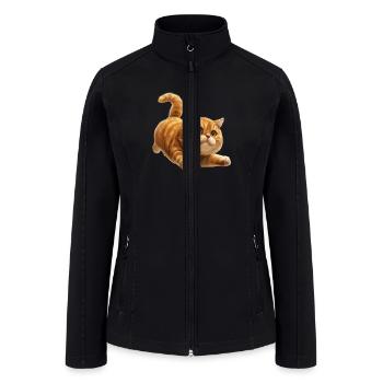 Funny Cat - Women’s Soft Shell Jacket - black - Front