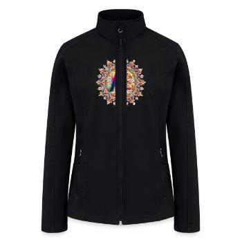stamped art - Women’s Soft Shell Jacket - black - Front