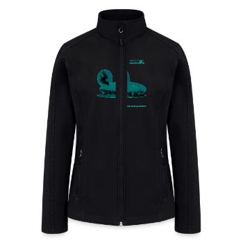 Black and Cyan Backflip 4 - Women’s Soft Shell Jacket - black - Front