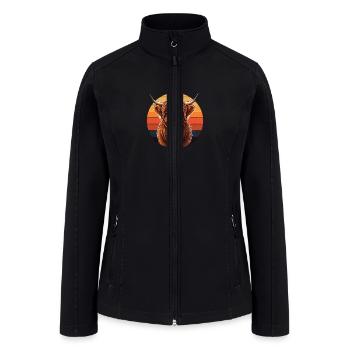 Fun Fact: I Don't Care - Cute & Sassy Cow - Women’s Soft Shell Jacket - black - Front