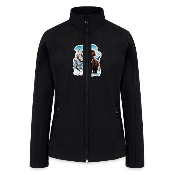 Mammoth in Snow Landscape - Women’s Soft Shell Jacket - black - Front