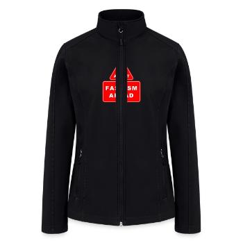 Anti Trump | Alert Fascism ahead | Anti Fascism - Women’s Soft Shell Jacket - black - Front