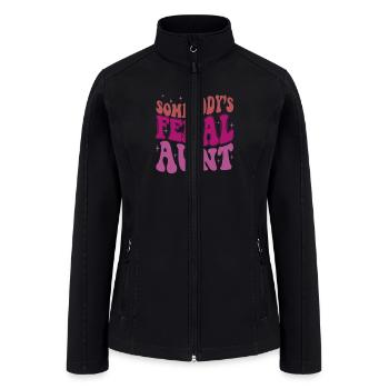 Somebody's Feral Aunt - Women’s Soft Shell Jacket - black - Front