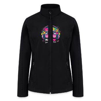 Retro Mom Mixtape T-Shirt - Mother’s Day Nostalgia - Women’s Soft Shell Jacket - black - Front