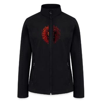 lion face - Women’s Soft Shell Jacket - black - Front