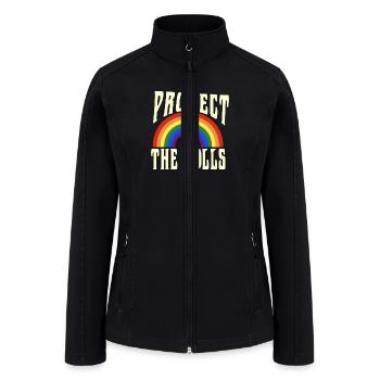 ‘Protect the Dolls’ fashion Trans 2025 Show Finale - Women’s Soft Shell Jacket - black - Front