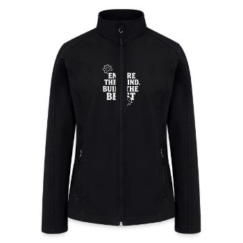Endure grind gym motivation quote with white text - Women’s Soft Shell Jacket - black - Front