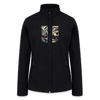 Enchanted Night: Ferris Wheel & Palms - Women’s Soft Shell Jacket - black - Front