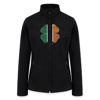 Grunge Shamrock - Women’s Soft Shell Jacket - black - Front
