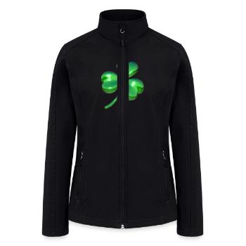 3D Shamrock - Women’s Soft Shell Jacket - black - Front