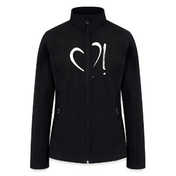 Funny Heart illustration Funny Love Style - Women’s Soft Shell Jacket - black - Front