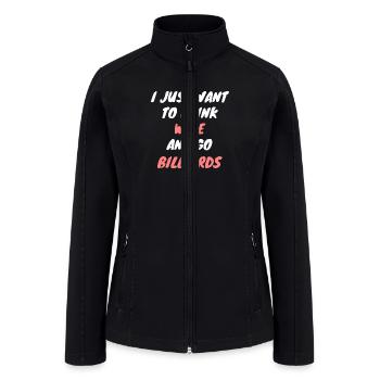 Wine And Billiards - Women’s Soft Shell Jacket - black - Front
