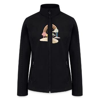 Rainbow Trees Landscape Design - Women’s Soft Shell Jacket - black - Front