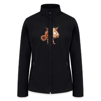 Funny Cat - Women’s Soft Shell Jacket - black - Front