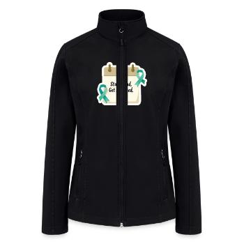 Stay Ahead Get Screened - Women’s Soft Shell Jacket - black - Front