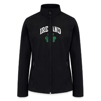 Ireland Shamrock - Women’s Soft Shell Jacket - black - Front