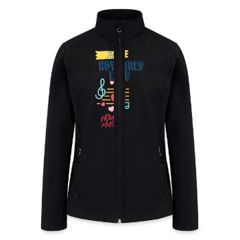 THE HOT GIRLS LOVE HOUSE MUSIC - Women’s Soft Shell Jacket - black - Front