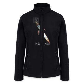 K is for Knife - Women’s Soft Shell Jacket - black - Front