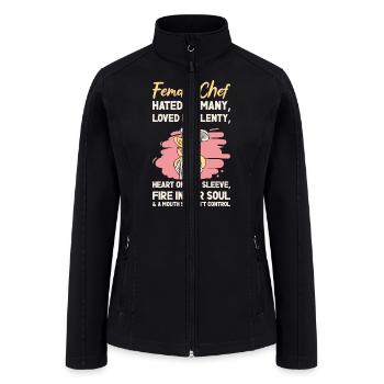 Female Chef Cooking Meals Food Lover - Women’s Soft Shell Jacket - black - Front