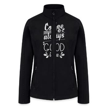 Bartender Coffee Drinker Milk Coffee Lover - Women’s Soft Shell Jacket - black - Front