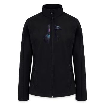 Cloudcoast store Raven with Headset - Women’s Soft Shell Jacket - black - Front