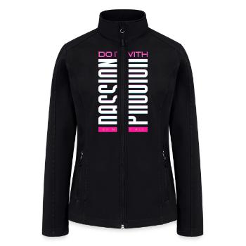 Typography Motivational T shirt - Women’s Soft Shell Jacket - black - Front