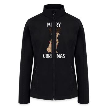 Funny Christmas Dog - Women’s Soft Shell Jacket - black - Front