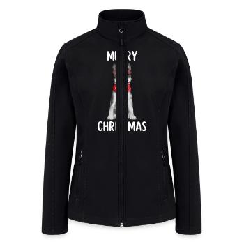 Merry Christmas Dog - Women’s Soft Shell Jacket - black - Front