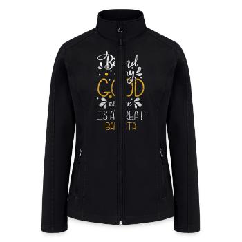 Coffee Portafilter Milk Coffee Bean - Women’s Soft Shell Jacket - black - Front