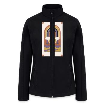 Tarot Card Design - Women’s Soft Shell Jacket - black - Front