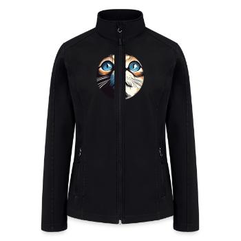 Cut cat face hole - Women’s Soft Shell Jacket - black - Front
