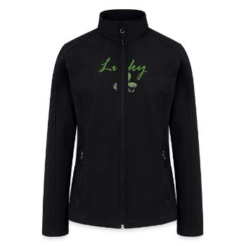 Lucky Shamrock - Women’s Soft Shell Jacket - black - Front