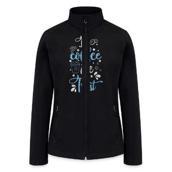 Coffee Coffee Machine Espresso Coffee Shop - Women’s Soft Shell Jacket - black - Front