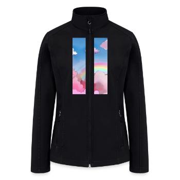 Pink Clouds - Women’s Soft Shell Jacket - black - Front