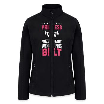 This Pirncess Wears A Weightlifting Belt Gym Women - Women’s Soft Shell Jacket - black - Front