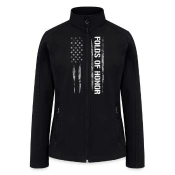 Patriotism Folds Of Honor - Women’s Soft Shell Jacket - black - Front