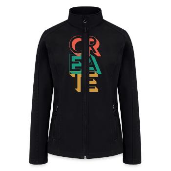 Retro Create - Women’s Soft Shell Jacket - black - Front