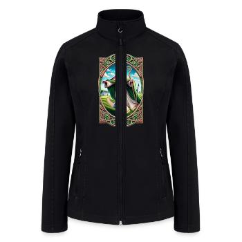 Saint Patricks Day Pray for Us - Women’s Soft Shell Jacket - black - Front