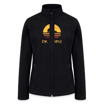 Camper People Campfire Bonfire Camping - Women’s Soft Shell Jacket - black - Front
