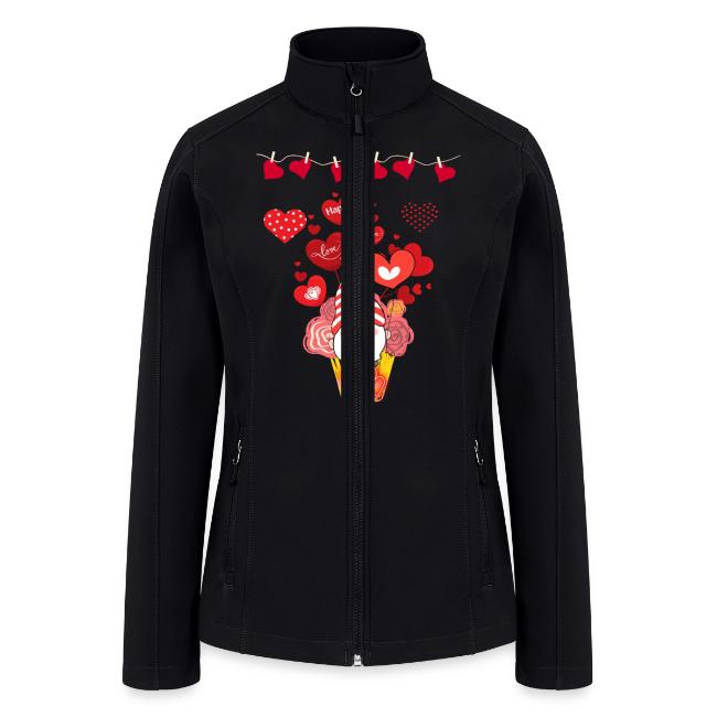 Design wrapped in love hearts, vibrating in love.