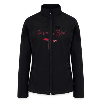 the Cross the precious blood| Jesus | God - Women’s Soft Shell Jacket - black - Front