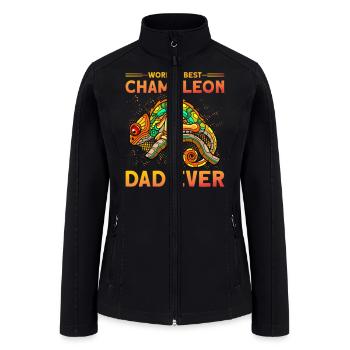 World s best Chameleon Dad ever - Women’s Soft Shell Jacket - black - Front