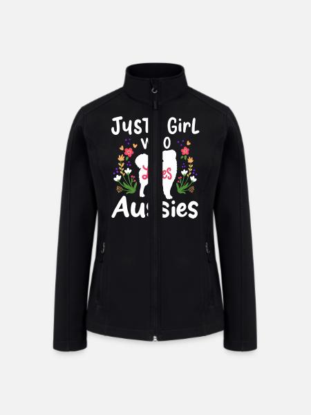Aussie Australian Shepherd - Women’s Soft Shell Jacket - black