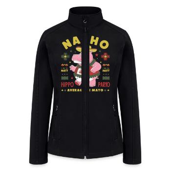Nacho Average Hippo Mexican Hippopotamus - Women’s Soft Shell Jacket - black - Front
